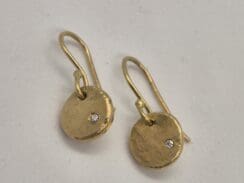 Athena 18ct gold drop earrings with Diamonds