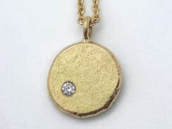 Athena 18ct Gold Pendant with Diamonds