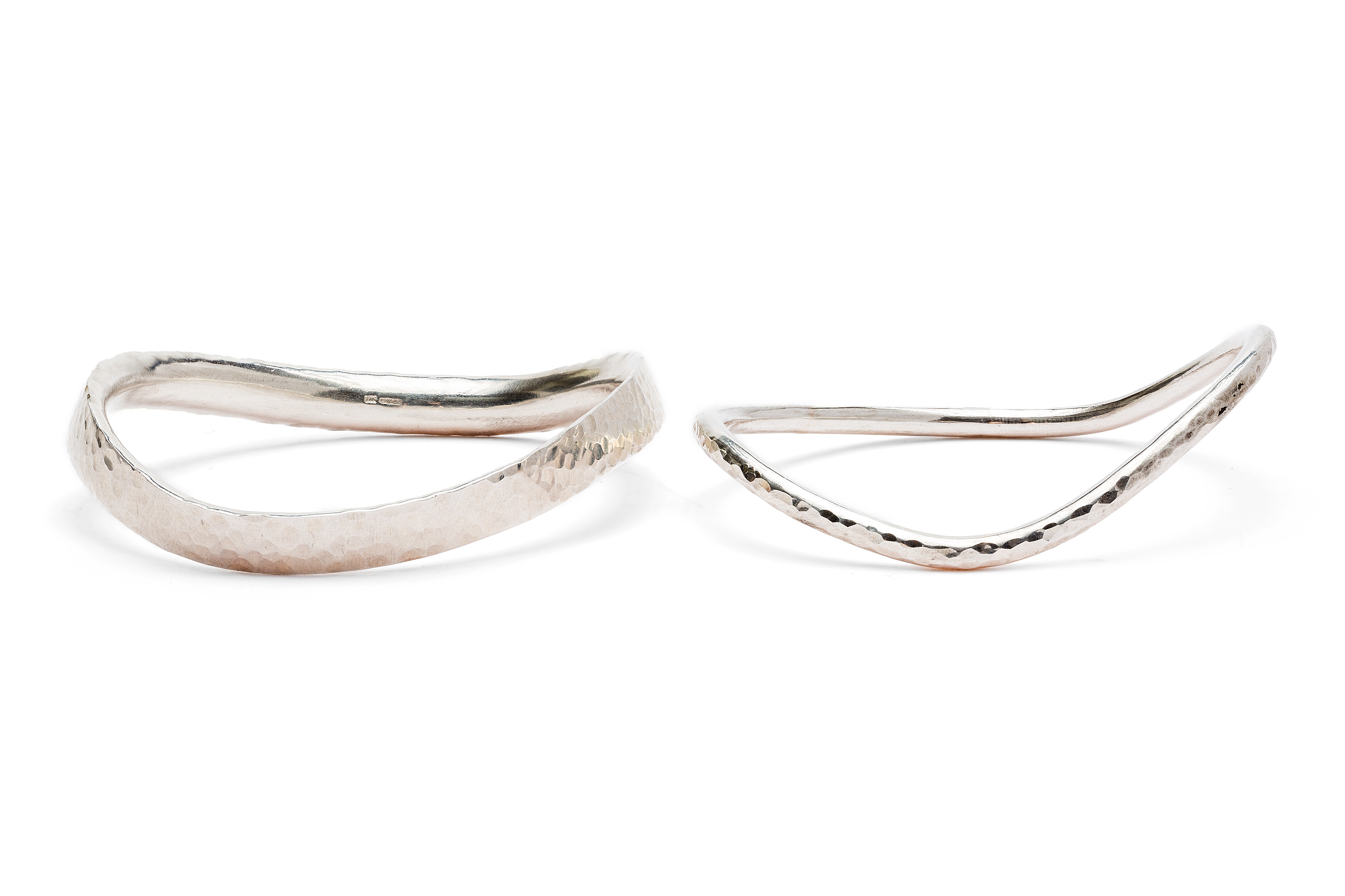 Vortex & Whirl silver bangles