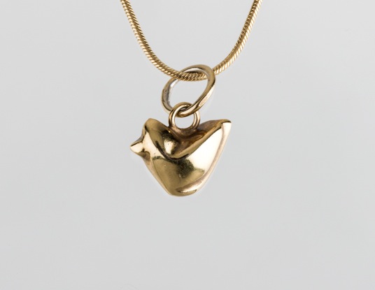 Bird pendant gold
