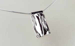 Tundra large silver pendant